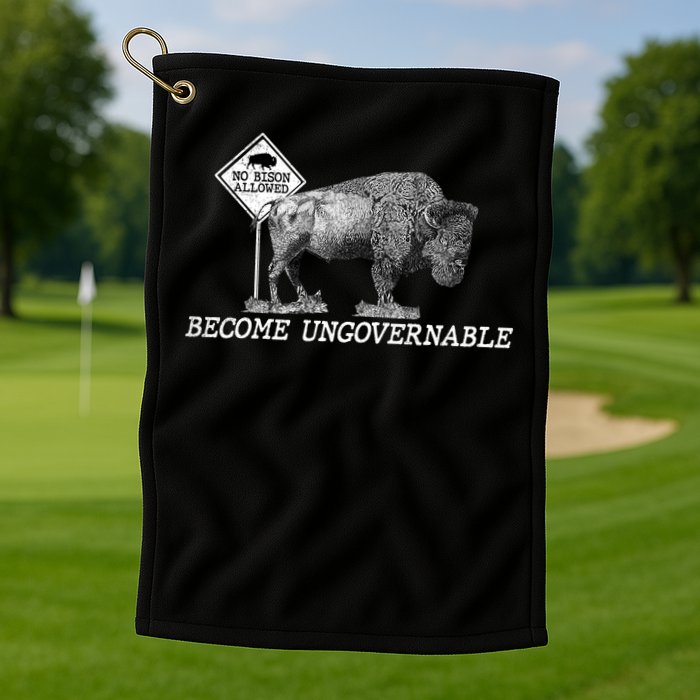 Garand Thumb Become UnGovernable Bison Golf Towel