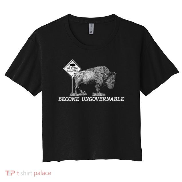 Garand Thumb Become UnGovernable Bison Crop Top