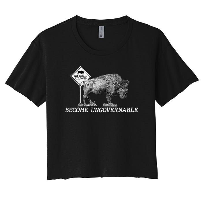 Garand Thumb Become UnGovernable Bison Crop Top