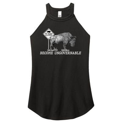 Garand Thumb Become UnGovernable Bison Women's Perfect Tri Rocker Tank