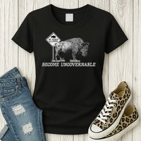 Garand Thumb Become UnGovernable Bison Womens T-Shirt