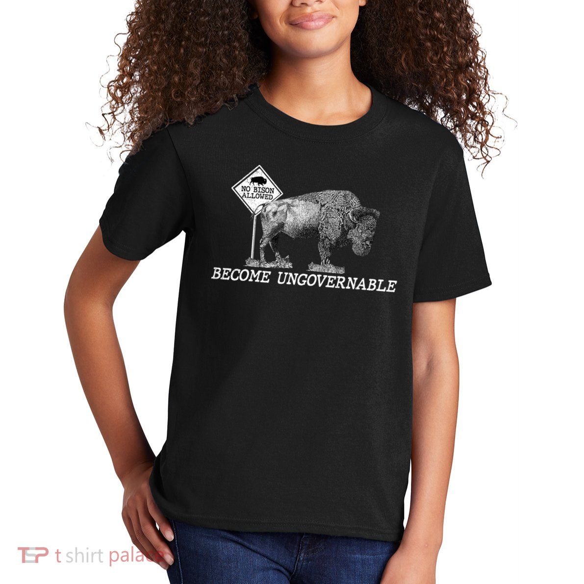 Garand Thumb Become UnGovernable Bison Kids T-Shirt