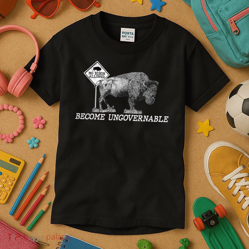 Garand Thumb Become UnGovernable Bison Kids T-Shirt