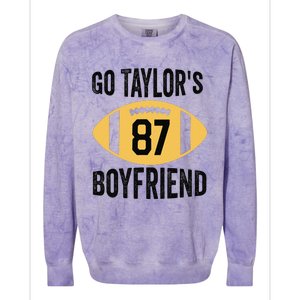 Go Taylors Boyfriend Football Funny Go TaylorS Colorblast Crewneck Sweatshirt