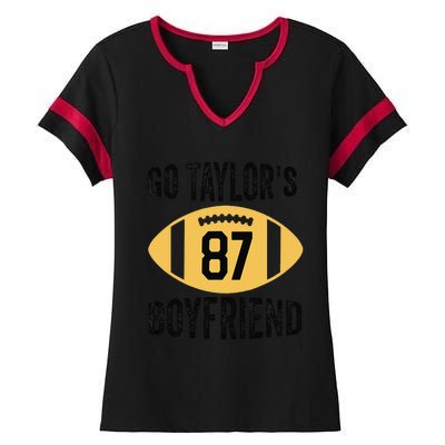 Go Taylors Boyfriend Football Funny Go TaylorS Ladies Halftime Notch Neck Tee