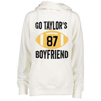 Go Taylors Boyfriend Football Funny Go TaylorS Womens Funnel Neck Pullover Hood