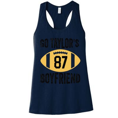 Go Taylors Boyfriend Football Funny Go TaylorS Women's Racerback Tank