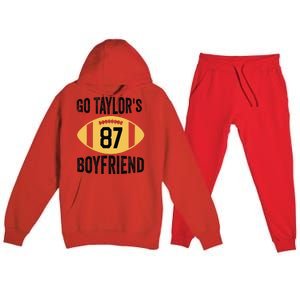 Go Taylors Boyfriend Football Funny Go TaylorS Premium Hooded Sweatsuit Set