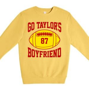 Go Taylors Boyfriend Football Premium Crewneck Sweatshirt