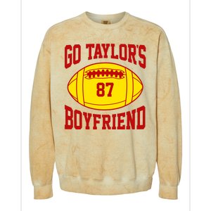 Go Taylors Boyfriend Football Colorblast Crewneck Sweatshirt