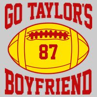 Go Taylors Boyfriend Football Tie-Dye T-Shirt