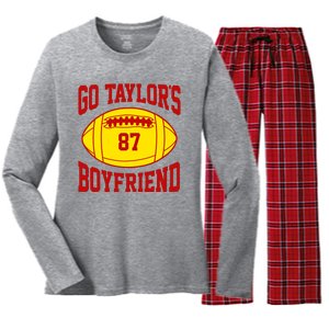 Go Taylors Boyfriend Football Women's Long Sleeve Flannel Pajama Set 