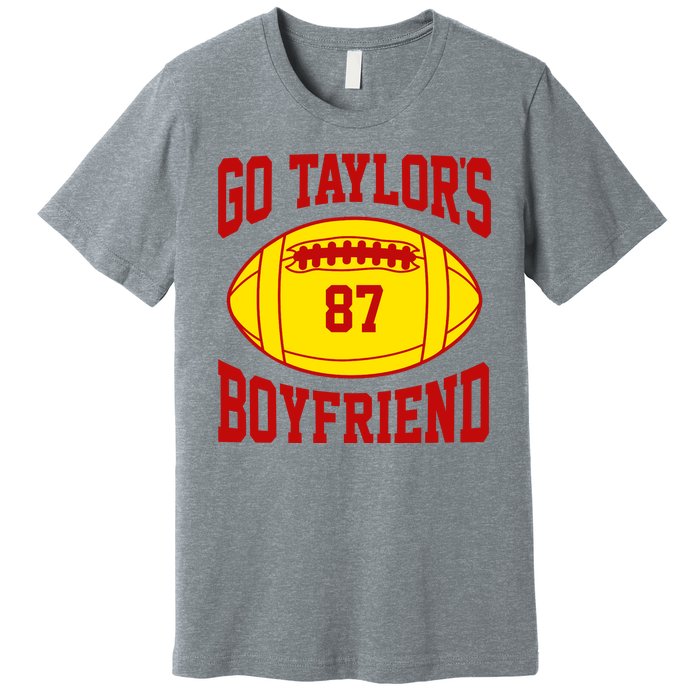 Go Taylors Boyfriend Football Premium T-Shirt