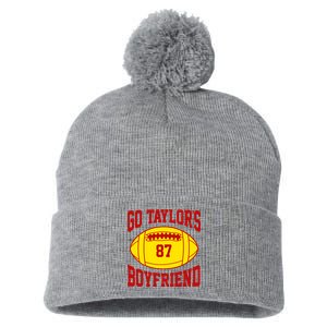 Go Taylors Boyfriend Football Pom Pom 12in Knit Beanie