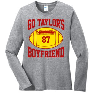 Go Taylors Boyfriend Football Ladies Long Sleeve Shirt