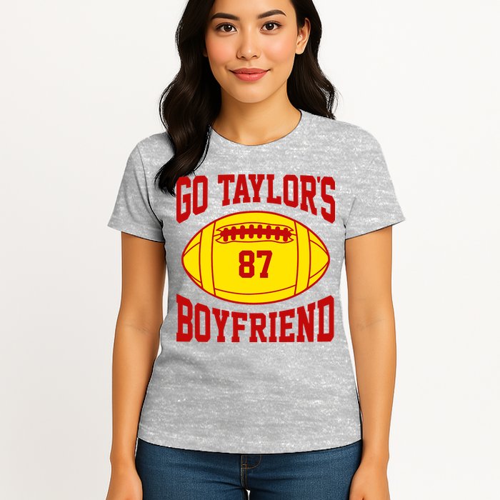 Go Taylors Boyfriend Football Womens T-Shirt