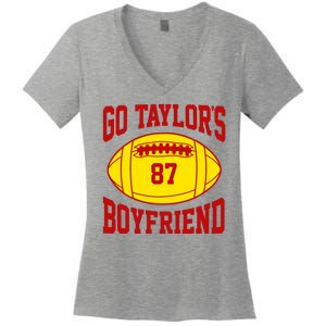 Go Taylors Boyfriend Football Women's V-Neck T-Shirt