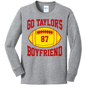 Go Taylors Boyfriend Football Kids Long Sleeve Shirt