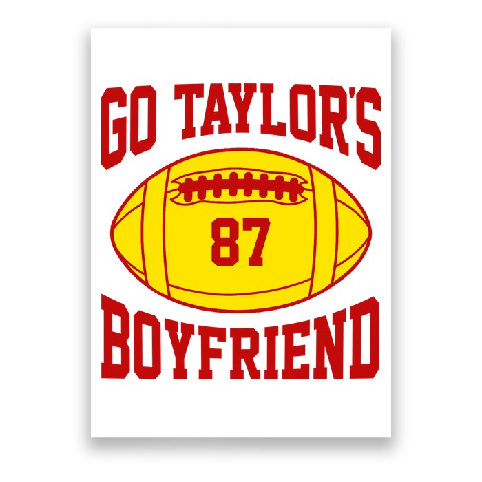 Go Taylors Boyfriend Football Poster
