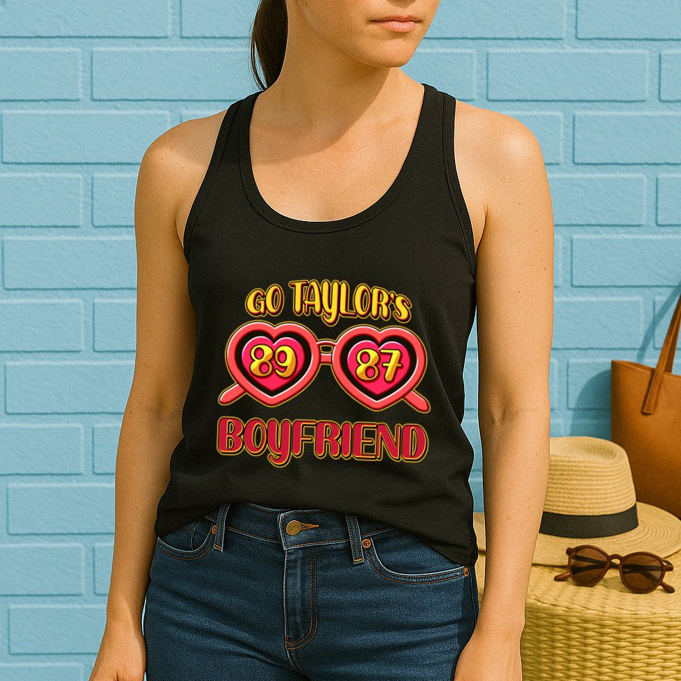 Go TaylorS Boyfriend Football Sports Fan Womens Tank Top