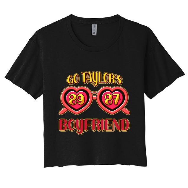 Go TaylorS Boyfriend Football Sports Fan Crop Top