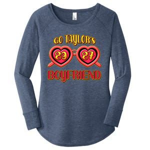 Go TaylorS Boyfriend Football Sports Fan Women's Perfect Tri Tunic Long Sleeve Shirt