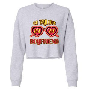 Go TaylorS Boyfriend Football Sports Fan Cropped Pullover Crew