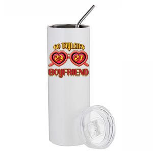 Go TaylorS Boyfriend Football Sports Fan Stainless Steel Tumbler