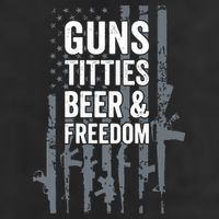 Guns Titties Beer & Freedom Funny Drinking USA Flag Adult Drive Performance Visor