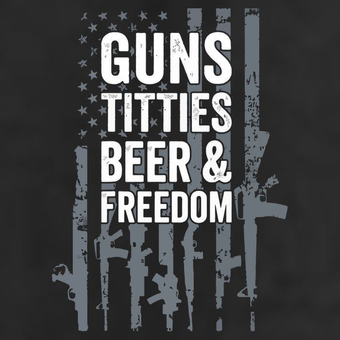 Guns Titties Beer & Freedom Funny Drinking USA Flag Adult Drive Performance Visor