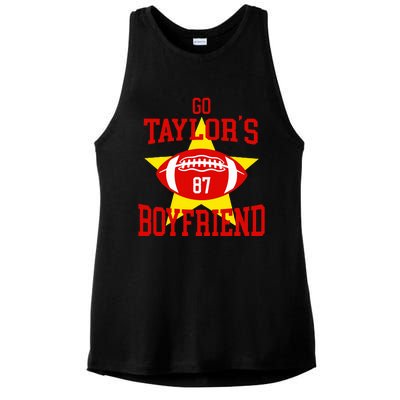 Go T.aylors Boyfriend Football Funny Go T.aylor's Boyfriend Ladies PosiCharge Tri-Blend Wicking Tank