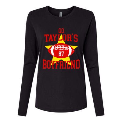 Go T.aylors Boyfriend Football Funny Go T.aylor's Boyfriend Womens Cotton Relaxed Long Sleeve T-Shirt