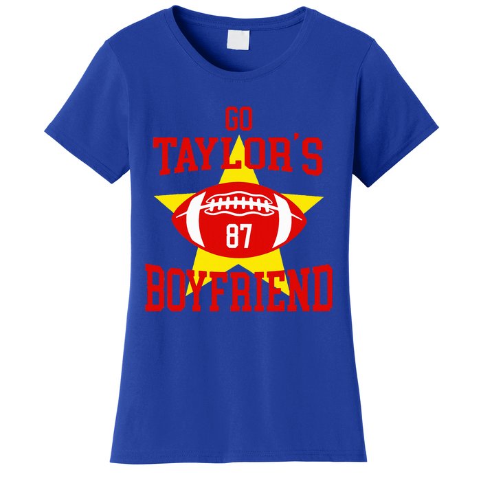 Go T.aylors Boyfriend Football Funny Go T.aylor's Boyfriend Women's T-Shirt