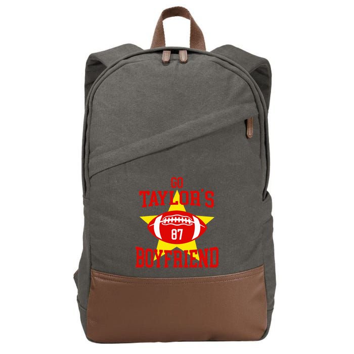 Go T.aylors Boyfriend Football Funny Go T.aylor's Boyfriend Cotton Canvas Backpack