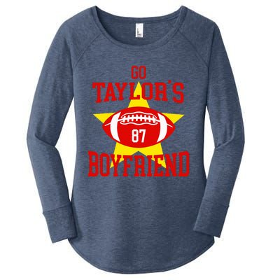 Go T.aylors Boyfriend Football Funny Go T.aylor's Boyfriend Women's Perfect Tri Tunic Long Sleeve Shirt