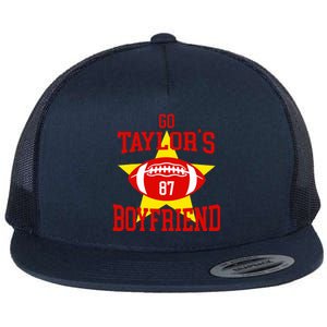 Go T.aylors Boyfriend Football Funny Go T.aylor's Boyfriend Flat Bill Trucker Hat