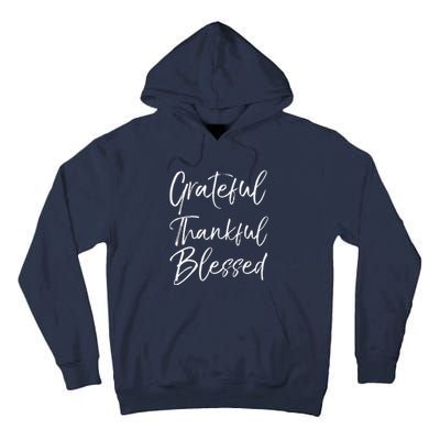 Grateful Thankful Blessed Vintage Bold Cool Christian Tall Hoodie