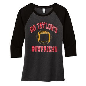 Go T.aylor's Boyfriend T.ravis K.elce Women's Tri-Blend 3/4-Sleeve Raglan Shirt