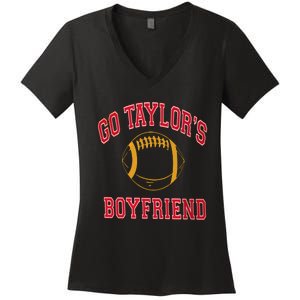 Go T.aylor's Boyfriend T.ravis K.elce Women's V-Neck T-Shirt