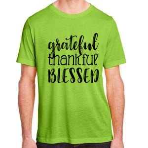 Grateful Thankful Blessed Gift Thanksgiving Adult ChromaSoft Performance T-Shirt