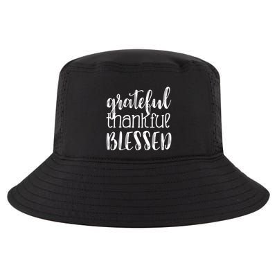 Grateful Thankful Blessed Gift Thanksgiving Cool Comfort Performance Bucket Hat