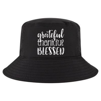 Grateful Thankful Blessed Gift Thanksgiving Cool Comfort Performance Bucket Hat