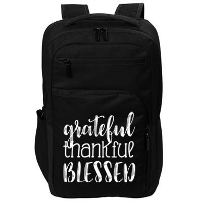 Grateful Thankful Blessed Gift Thanksgiving Impact Tech Backpack