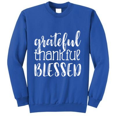 Grateful Thankful Blessed Gift Thanksgiving Sweatshirt