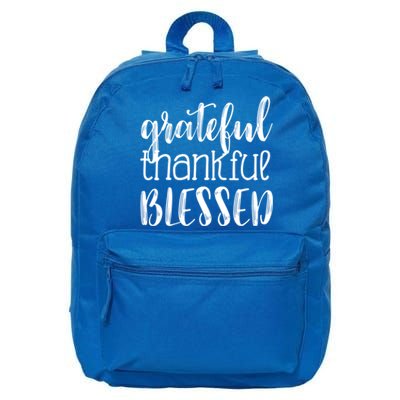 Grateful Thankful Blessed Gift Thanksgiving 16 in Basic Backpack