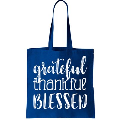 Grateful Thankful Blessed Gift Thanksgiving Tote Bag