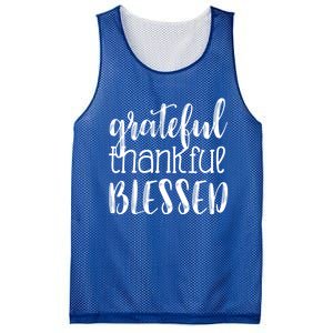 Grateful Thankful Blessed Gift Thanksgiving Mesh Reversible Basketball Jersey Tank