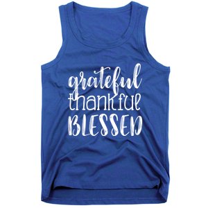 Grateful Thankful Blessed Gift Thanksgiving Tank Top