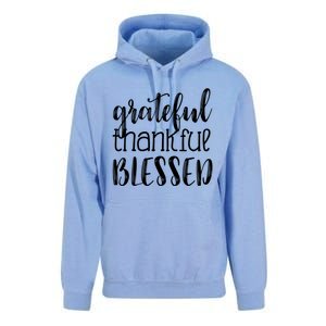 Grateful Thankful Blessed Gift Thanksgiving Unisex Surf Hoodie