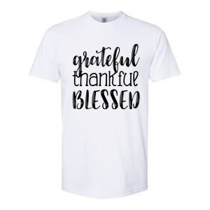 Grateful Thankful Blessed Gift Thanksgiving Softstyle CVC T-Shirt